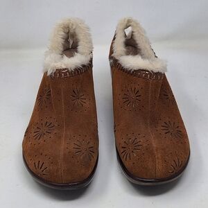 Jambu Chestnut Suede and Faux Fur Sport Clogs Sz 10 New Without Box